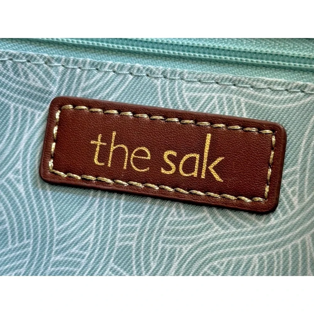 The Sak Women's Huntley‎ Leather Hobo Bag Metro Sling Pebbled Tan with Tassel